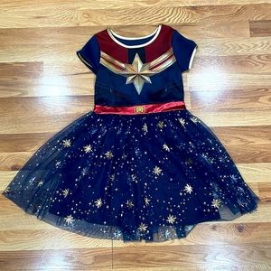 Girls Captain Marvel Dress Size-7/8
